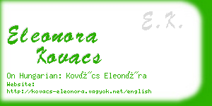eleonora kovacs business card
